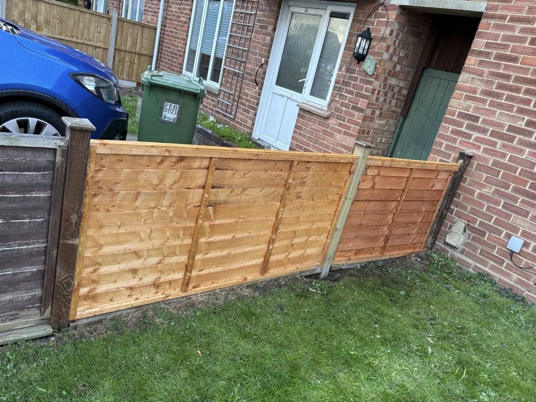 New fence panels installed